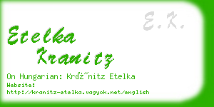 etelka kranitz business card